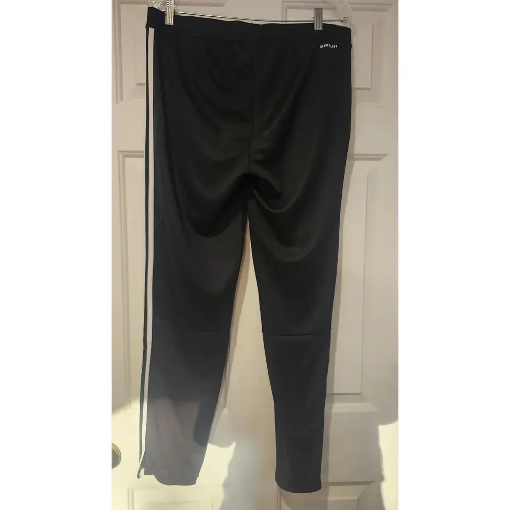 adidas Tiro 19 Men's Soccer Track Pants Black White Striped Tapered Large Mb1